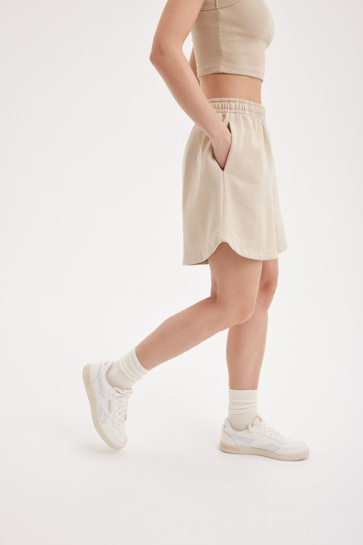 Шорты из 100% хлопка "Беж" женские