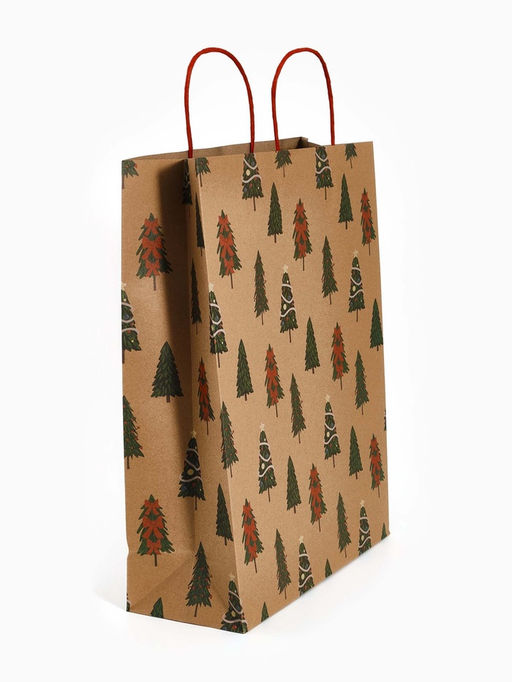 Набор подарочных пакетов «Новогодние ёлочки», 3 шт., 25×4×30.5 см, 30×40×11.5 см, 18×23×10 см