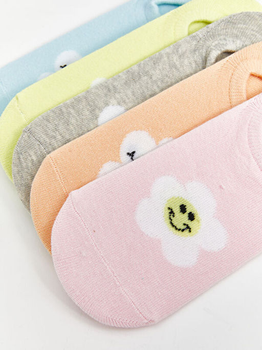 Desenli K?z ?ocuk Patik ?orap 5li