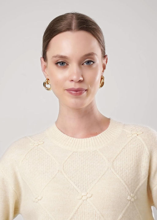 Джемпер жен. (ЧЗ) св.бежевый 154555/185апэ - Clever wear фото 3