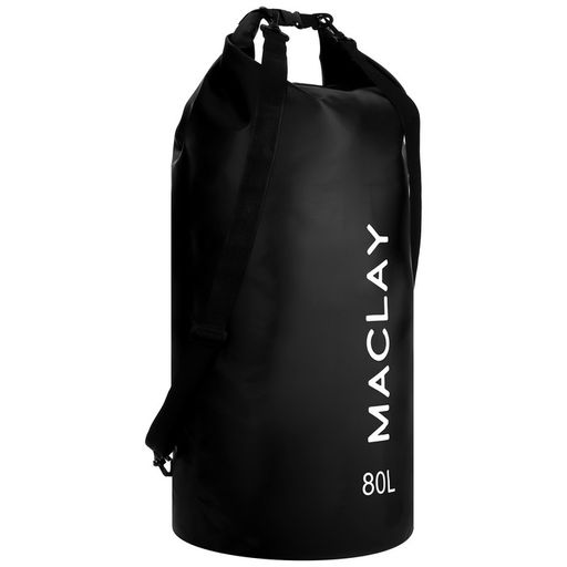 Гермомешок туристический Maclay 80L, 500D, цвет чёрный  фото 5