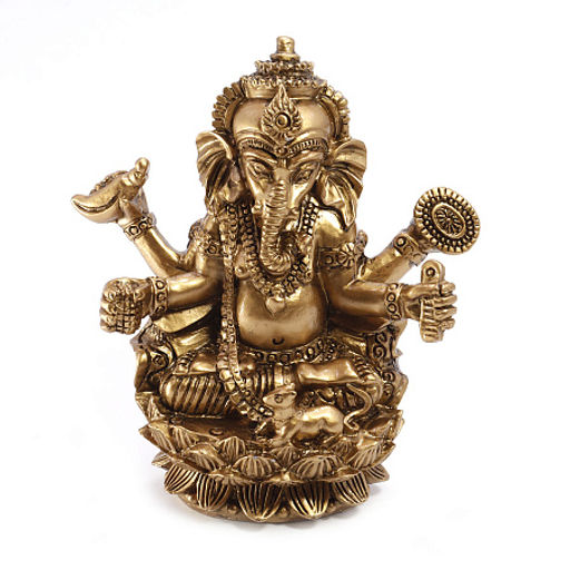 Ганеш в лотосе KBL-26 символ мудрости и счастья, помогает бизнесменам 9см-8см