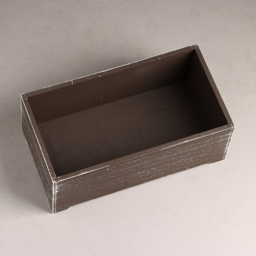 Кашпо деревянное Прованс 23х12,5х9 см Коричневый - Дарим красиво фото 3