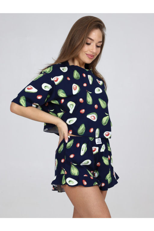 Пижама женская П-124.06 Авокадо синий - Хороший трикотаж фото 5