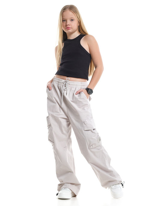 Брюки парашюты серые для подростков и детей 33-7492 св.серый - Mini maxi фото 6