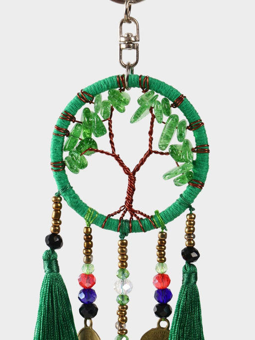 Брелок ловец снов «Древо», 19 см, зелёный