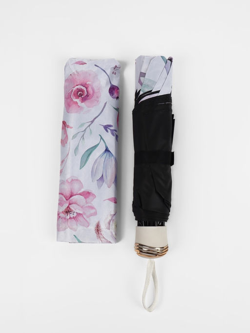 Зонт механический Букет, эпонж, 4 сложения, 8 спиц, R=47/55 см, d=94 см, МИКС