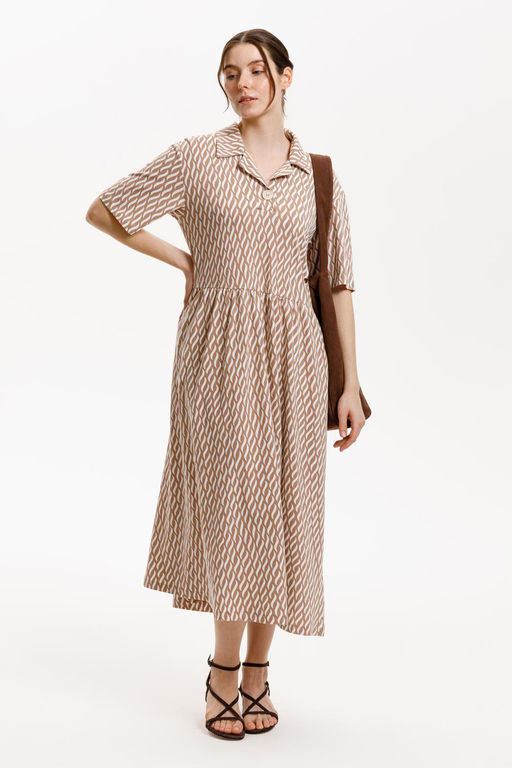 ЕВТ 5071/бежевые мини косы платье жен