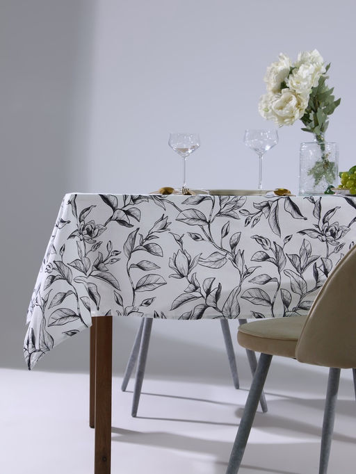 Скатерть Доляна Plant leaves, 146?250 см, 100% хлопок, рогожка 164 г/м?  фото 9