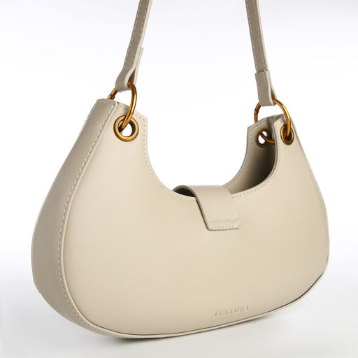 Сумка женская багет на молнии, цвет молочный - Textura фото 3