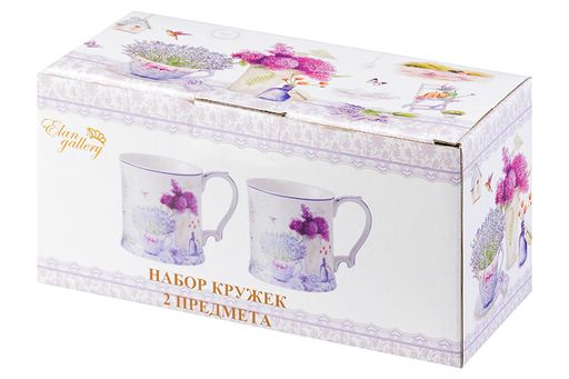 Набор 2 кружек 380 мл 12,3*9*9 см Лаванда NEW BONE CHINA - Elan gallery фото 6