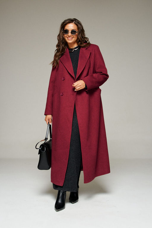 Пальто Beautiful Free 7026 винный