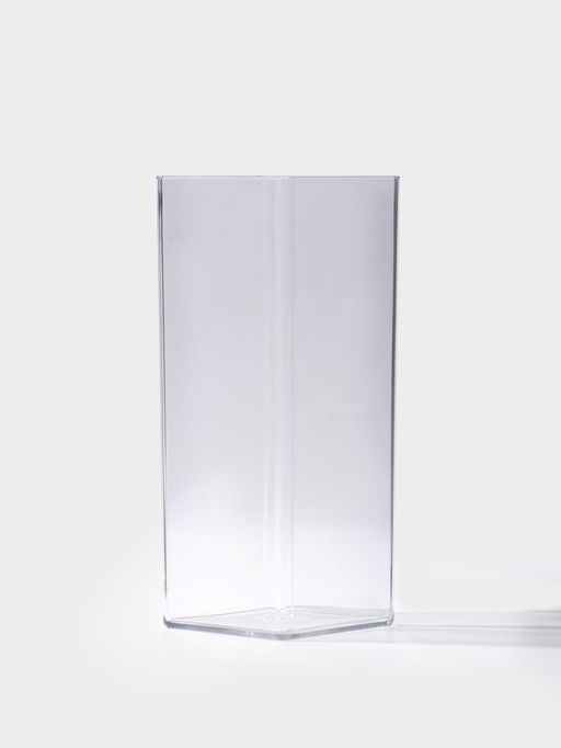 Ваза для цветов «Альваро» геометрия, 25×10 см, пластик, прозрачная