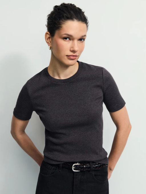 Базовая футболка в рубчик / Zarina