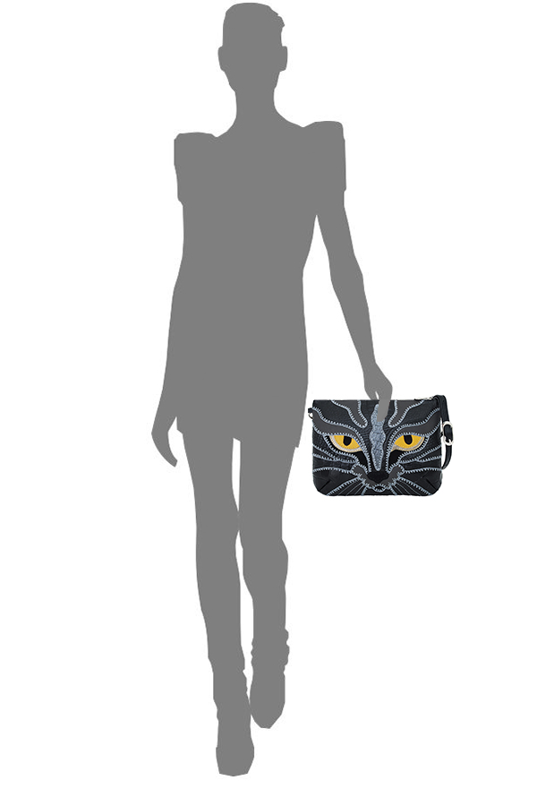 Сумка с аппликацией ДС-261-191 черный - Protege фото 4