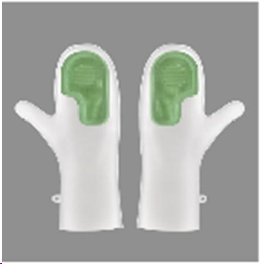 Перчатка для мытья посуды силиконовая двойная / B9706 /уп 300/ОРР - ГалеонТрейд фото 2