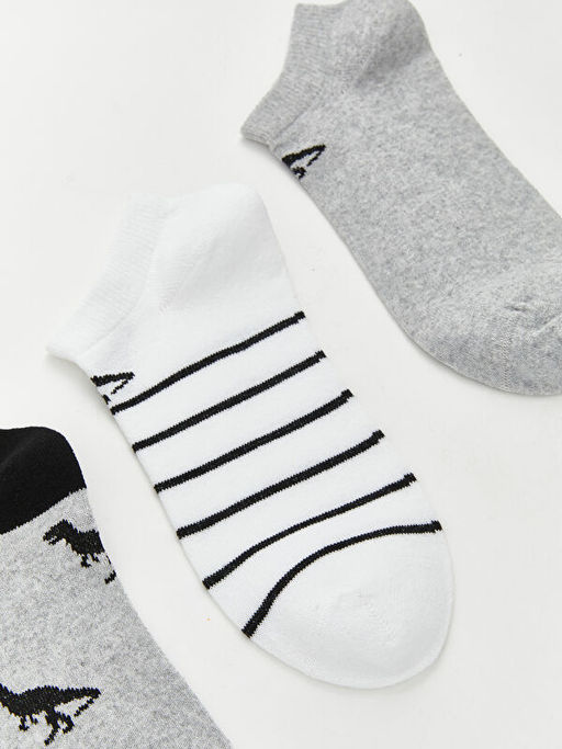 Desenli Erkek ?ocuk Patik ?orap 3l?