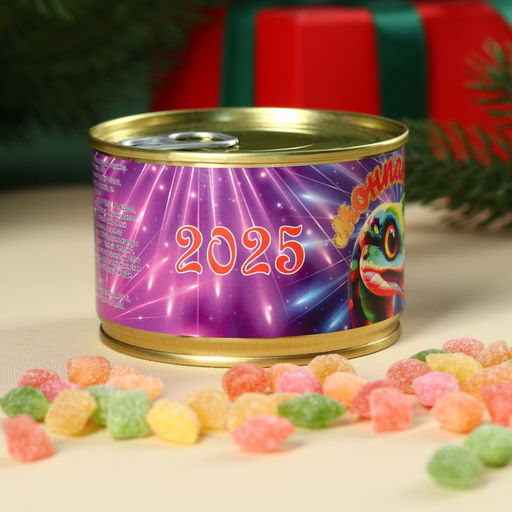 Монпансье Лошадь 2026. С Новым Годом, карамель леденцовая в консервной банке, 140 г - Фабрика счастья фото 5