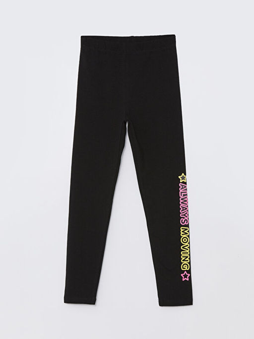 Beli Lastikli Bask?l? K?z ?ocuk Tayt