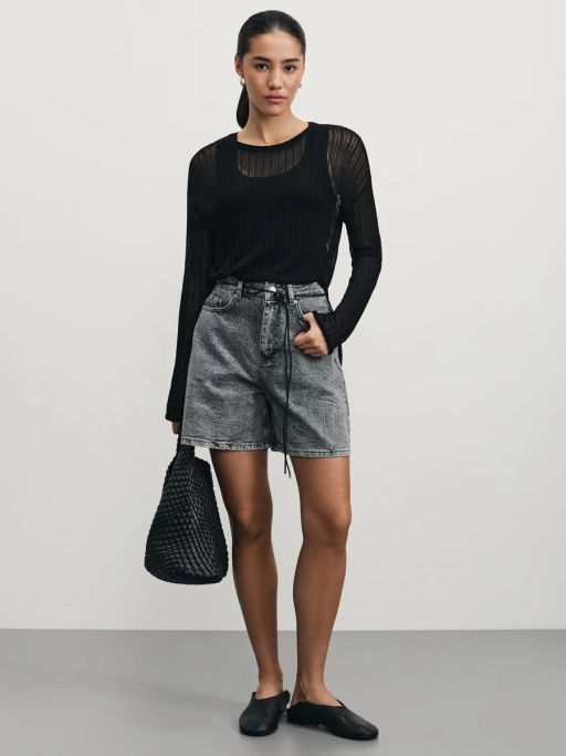 Джинсовые шорты А-силуэта / Zarina  фото 2