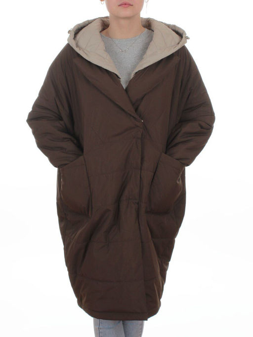 8030 BROWN Куртка демисезонная женская (100 гр. холлофайбер)