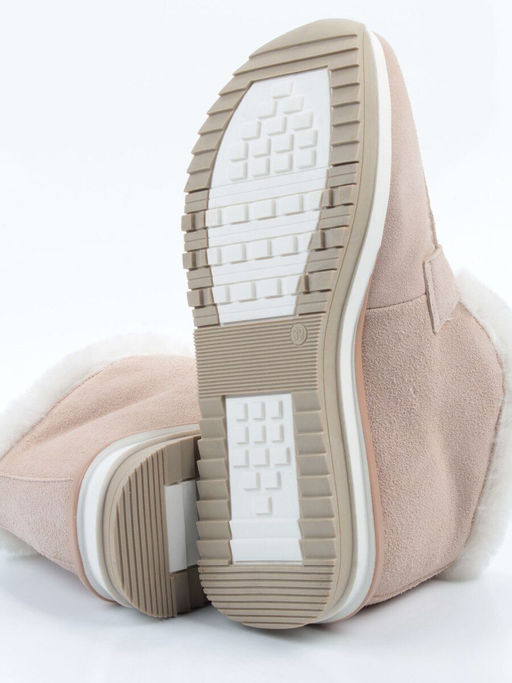 04-5520-7 LT. BEIGE Ботинки зимние женские (натуральная кожа, 100% шерсть)