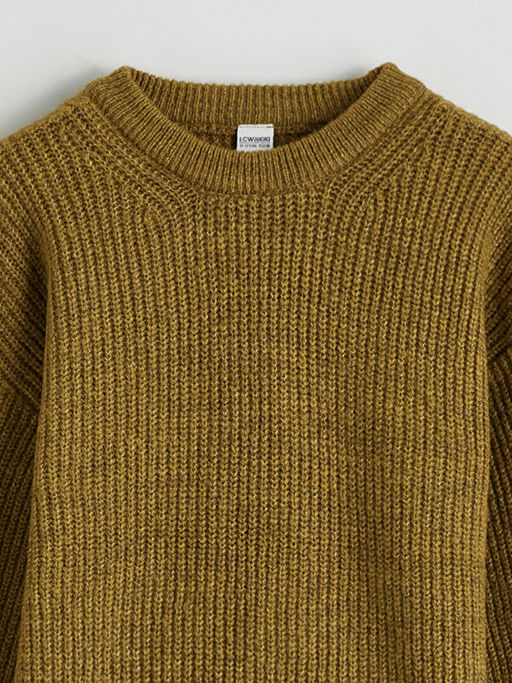 Bisiklet Yaka K?z ?ocuk Triko Kazak