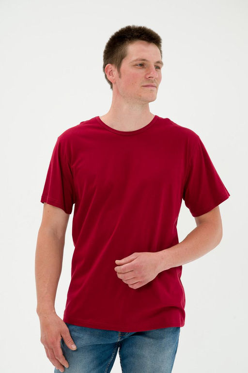 Футболка мужская из кулирки бордо - Амадэль фото 2