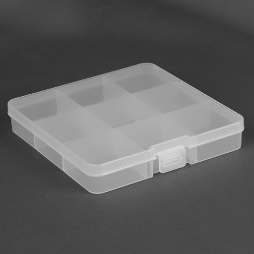 Цена за 2 шт. Органайзер для хранения мелочей, 13,5 × 13,7 × 2,3 см, цвет прозрачный