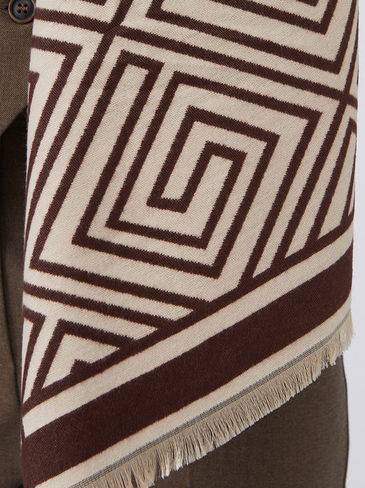 в составе ШЕРСТЬ и КАШЕМИР Большой, мягкий, теплый однотонный двусторонний палантин. - Tantino фото 4