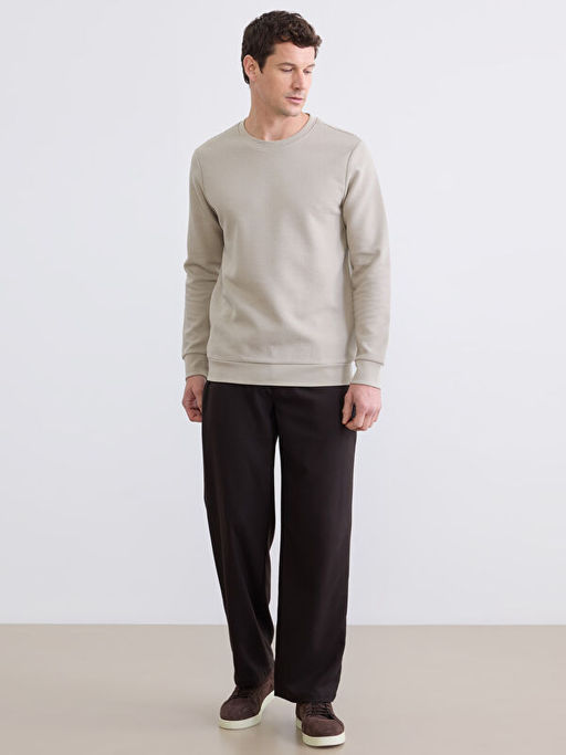 Bisiklet Yaka Erkek Sweatshirt