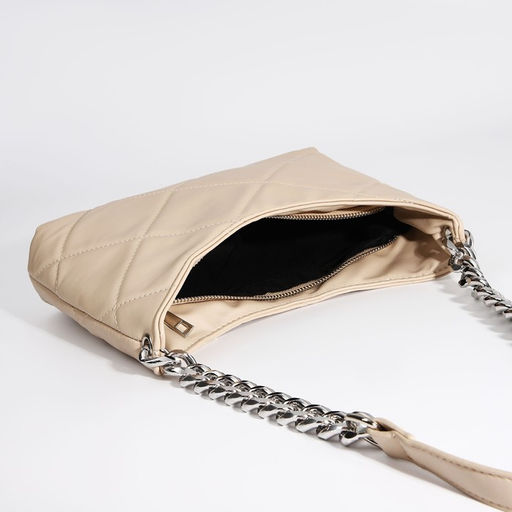 Сумка-багет на молнии, цвет бежевый - Simaland фото 6