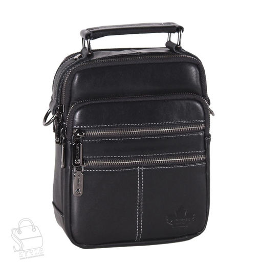 Сумка мужская кожаная кожаный 22665Z black Zinimxs  в Новосибирске