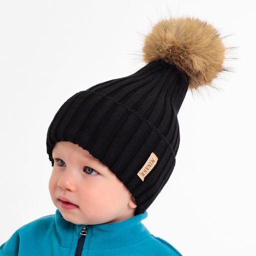 Шапка детская MINAKU, размер 46-48 (1-2 года), чёрная
