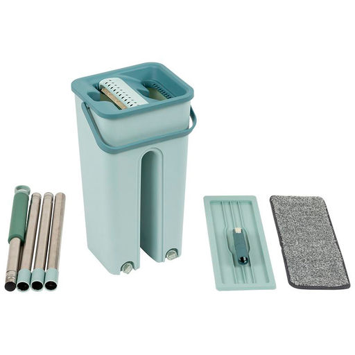 Швабра для пола с насадкой из микрофибры и ведром Clean hands 310459