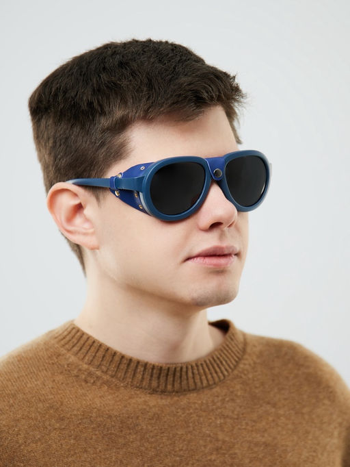 Очки солнцезащитные круглые, uv 400,кожаные шторки, дужка 14.1 см, ширина 12.1 см, линза 5.2?5 см