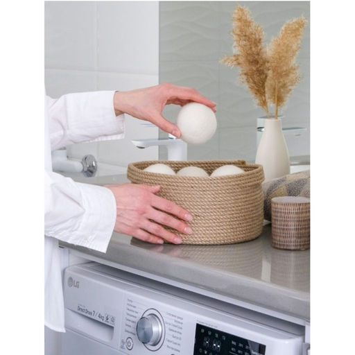 Шарики для стирки и сушки белья, набор 6 шт., натуральная шерсть