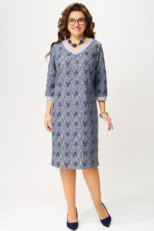 Платье FITA 5091 серо-синий