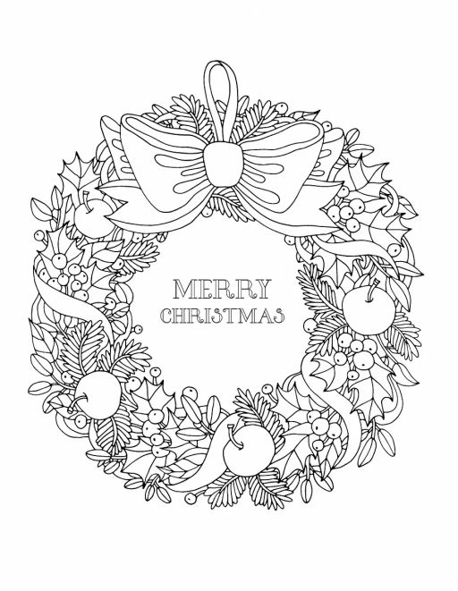 Новогодняя раскраска