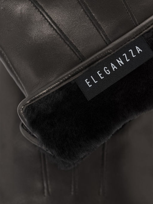 Перчатки мужские н/м мутон HP887 black - Eleganzza фото 3