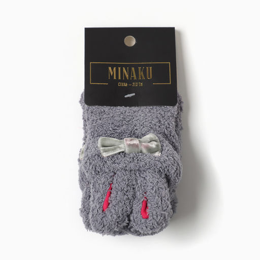 Носки для девочки махровые MINAKU, серые, размер 11