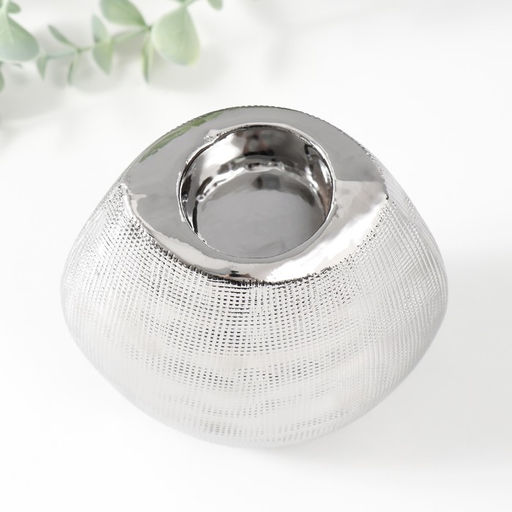 Подсвечник на 1 свечу «Глория», d=4 см, серебро, 12.5×8×12 см