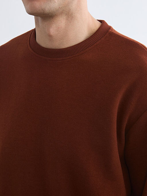 Bisiklet Yaka Erkek Sweatshirt