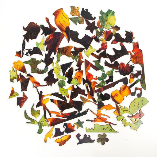 Деревянный пазл. Леонардо да Винчи Мона Лиза с предсказанием - Puzzle фото 4