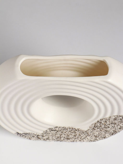 Ваза «Паскуаль», 16×19 см, керамика, бело-серая