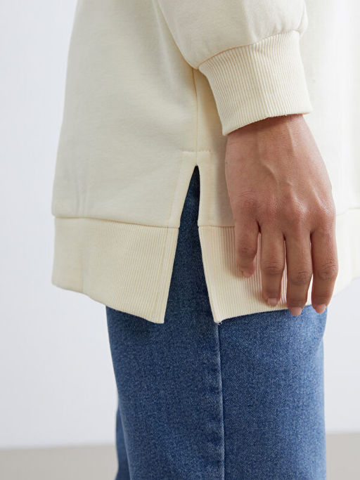 Nak??l? Kad?n Kal?n Sweatshirt Tunik