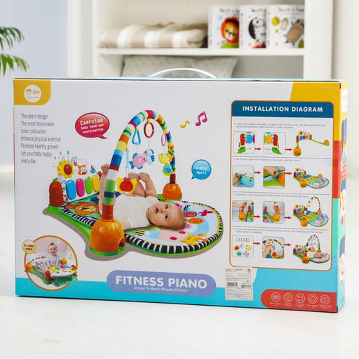 Развивающий музыкальный коврик «РазвивайКа», пианино, 5 игрушек, размер 94х62 см