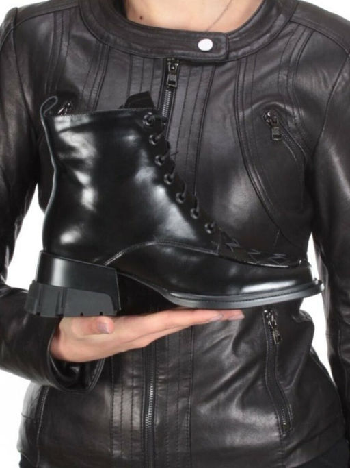 01-CYY11-1 BLACK Ботинки демисезонные женские (натуральная кожа, байка) - Фабричный китай фото 3