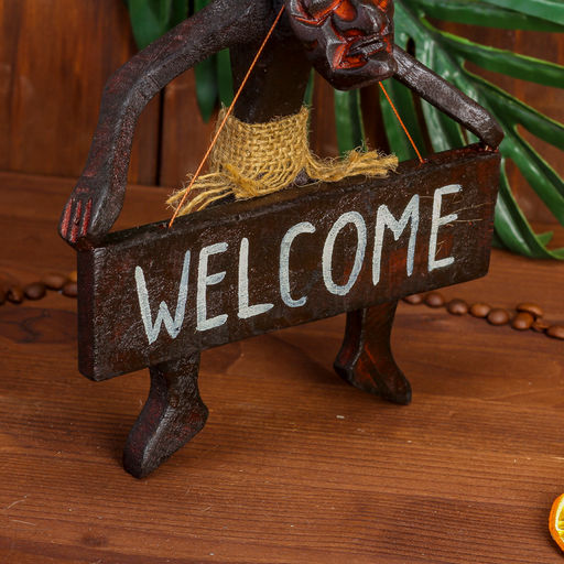 Сувенир табличка «Абориген Welcome», 17×15×6.5 см, дерево