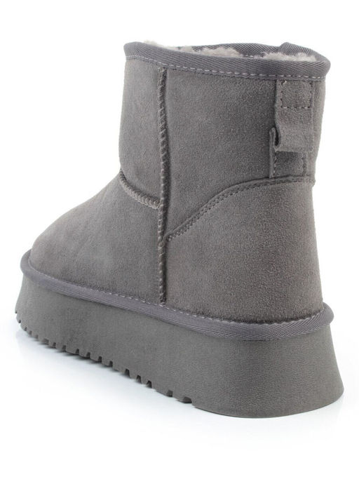 04-PF8521-5 GRAY Угги женские (натуральная замша, 100% шерсть)